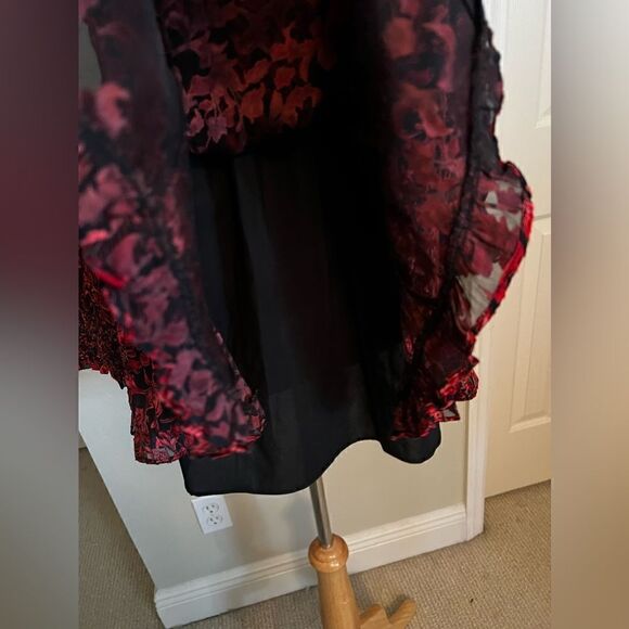 NWOT ALICE + Olivia Briar Floral Blouson Long Sleeve Silk Blend Dress SIZE 2 - Picture 9 of 16